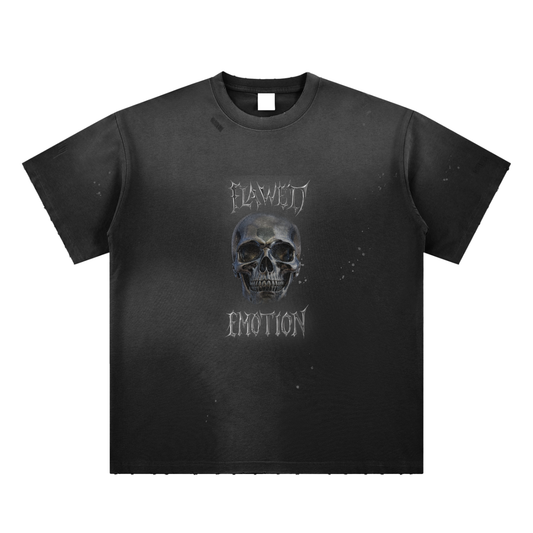 Hand-Frayed Sunfade Paint Splatter T-Shirt